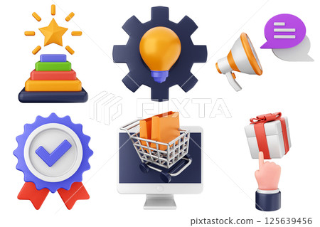 3d Search Engine Optimization icon set bundle 3d Search Engine Optimization icon set bundle 125639456