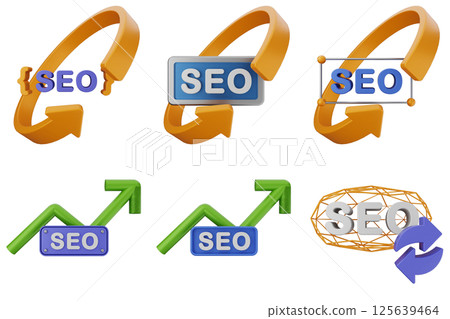 3d Search Engine Optimization icon set bundle 3d Search Engine Optimization icon set bundle 125639464