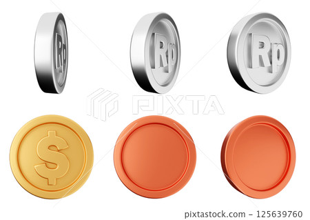3d coin money currency finance payment investment icon set bundle 3d coin money currency finance payment investment icon set bundle 125639760