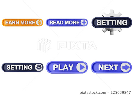 3d text box click button icon set bundle 3d text box click button icon set bundle 125639847