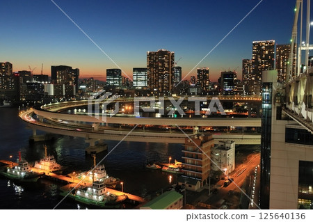 從彩虹橋看日落 環橋夜景 125640136