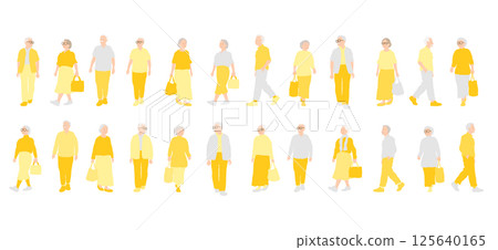 Stylish senior set yellow 125640165