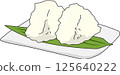 Rice balls on a plate 125640222