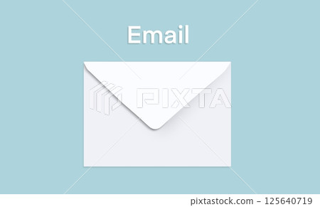 illustration of an email envelope, symbolizing digital communication, messaging, educational content related to email usage, online communication, computer literacy, internet safety 125640719