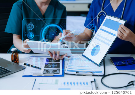 Discover AI telemedicine transforming healthcare. Explore innovation in diagnosis, treatment, and patient care 125640761