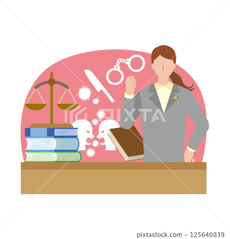 一位女律師的插圖 125640839