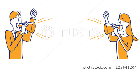 Frame of men and women cheering 125641204
