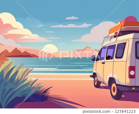 A van lifer driving around 125641223