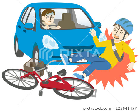 汽車和自行車事故 交通事故 125641457