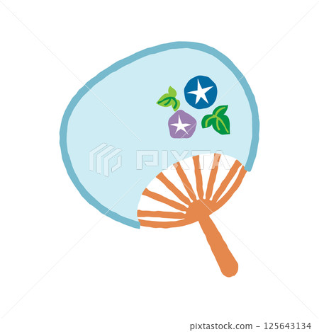Fan Simple illustration material 125643134