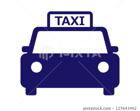 計程車剪影（TAXI圖示） 125643402