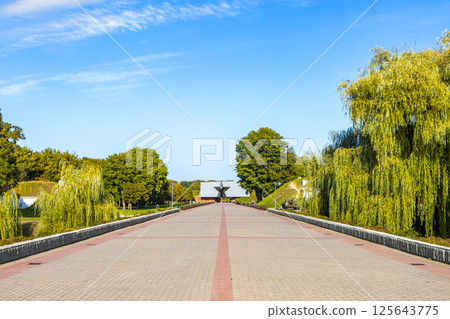 Star gate Brestskaya Krepost Zvezda in Brest Fortress Belarus. 125643775