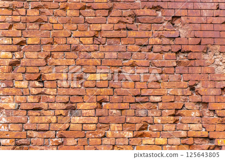 Old Brest Fortress castle building wall gate ruins texture Belarus. 125643805