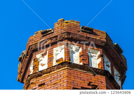 Old Brest Fortress castle building walls and gates ruins Belarus. 125643806