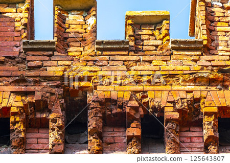 Old Brest Fortress castle building walls and gates ruins Belarus. 125643807
