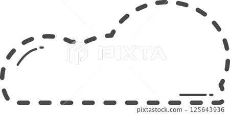 Dotted cloud illustration. 125643936
