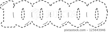 Dotted cute number tracing. Number 100000. 125643946