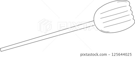 Broom illustration for coloring. 125644025