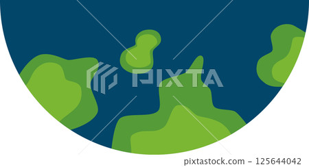 Half of earth illustration. Half of earth illustration. 125644042