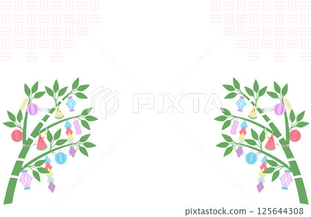 Tanabata decoration frame background illustration material 125644308