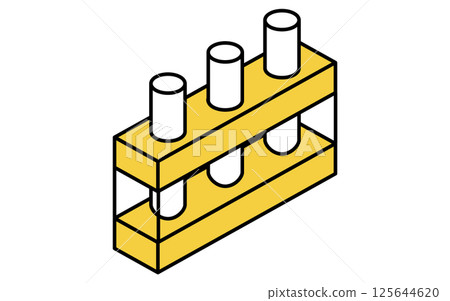 Test tube simple line icon, isometric illustration Test tube simple line icon, isometric illustration 125644620