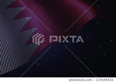 Bahrain digital flag made of dots over a starry background Bahrain digital flag made of dots over a starry background 125644816