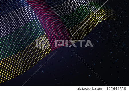 Central African Republic digital flag made of dots over a starry background Central African Republic digital flag made of dots over a starry background 125644838