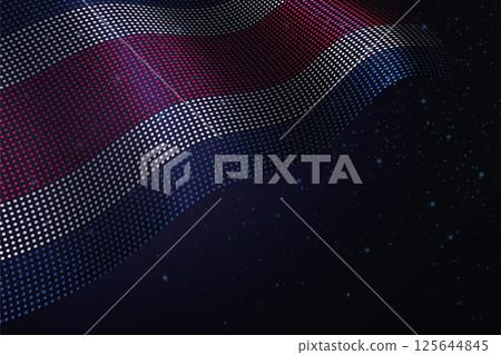Costa Rica digital flag made of dots over a starry background Costa Rica digital flag made of dots over a starry background 125644845