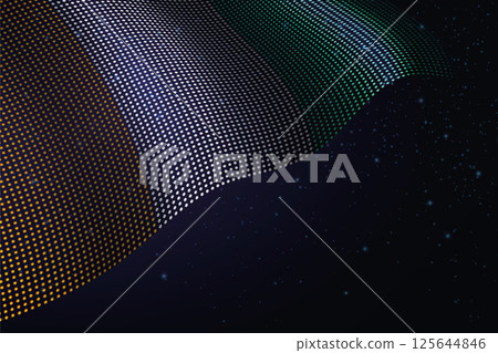 Cote d'Ivoire digital flag made of dots over a starry background Cote d'Ivoire digital flag made of dots over a starry background 125644846