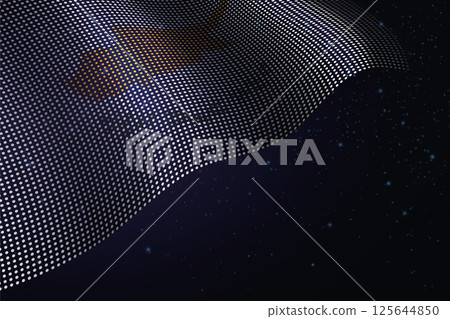 Cyprus digital flag made of dots over a starry background 125644850