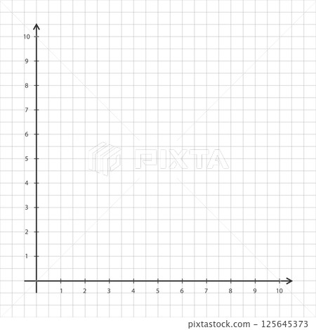 X and Y coordinate plane with grid 125645373