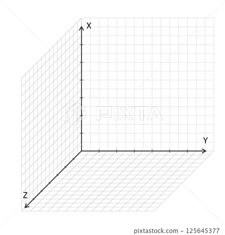 3D grid with perspective view 125645377