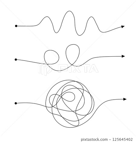 Different Paths to Success Abstract Line Concept Different Paths to Success Abstract Line Concept 125645402