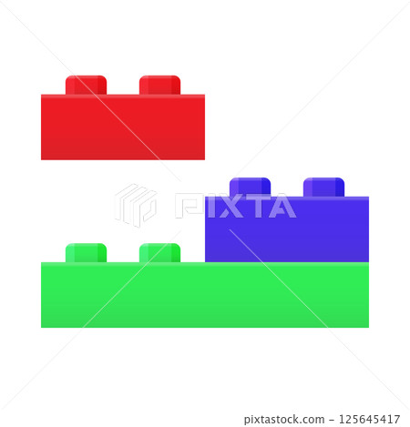 Colorful building blocks stacked together 125645417