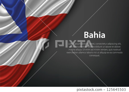 Bahia state flag on fabric 125645503