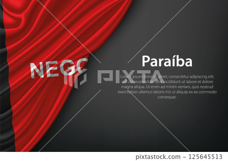 Paraiba state flag on fabric Paraiba state flag on fabric 125645513