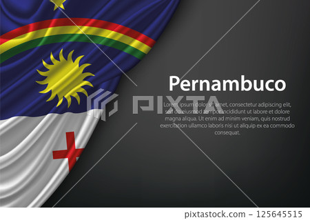 Pernambuco state flag on fabric 125645515