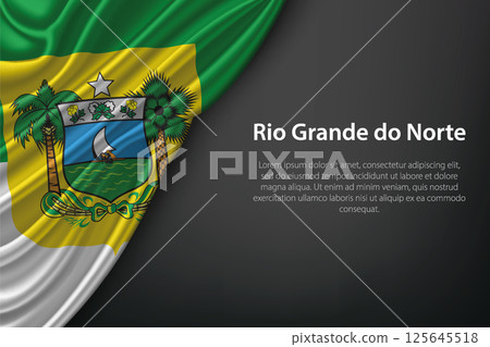 Rio Grande do Norte state flag on fabric Rio Grande do Norte state flag on fabric 125645518