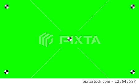 Green Screen Background with Circular Tracking Markers 125645557