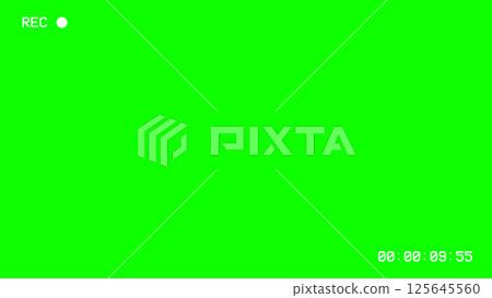 Green Screen with Recording Overlay and Timestamp Green Screen with Recording Overlay and Timestamp 125645560