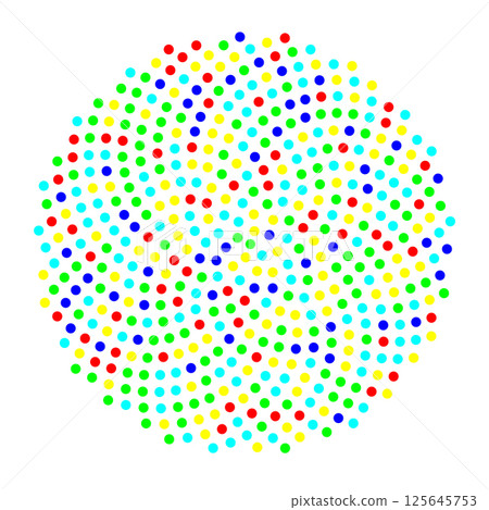 Multicolor spiral dot pattern on white Multicolor spiral dot pattern on white 125645753