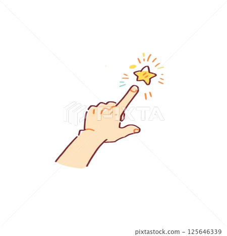 指向目標的手勢，插圖，圖標，材料，無背景 125646339