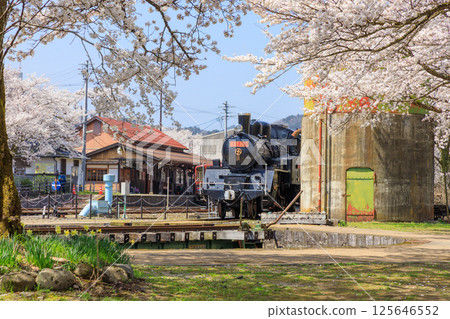 Unusual things at Wakasa Station: locomotive, water tower, turntable Unusual things at Wakasa Station: locomotive, water tower, turntable 125646552