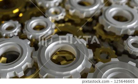 The Gear Background for engineer or technology concept 3d rendering. The Gear Background for engineer or technology concept 3d rendering. 125646605