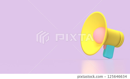The Megaphone for Music or Media concept 3d Rendering. The Megaphone for Music or Media concept 3d Rendering. 125646634