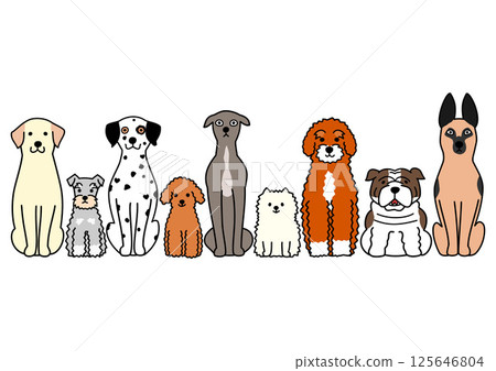 可愛的小狗邊框 125646804