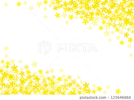 黃色油菜花圖案裝飾,右上,左下 黃色油菜花圖案裝飾,右上,左下 125646868