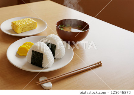 Onigiri for breakfast Onigiri for breakfast 125646873