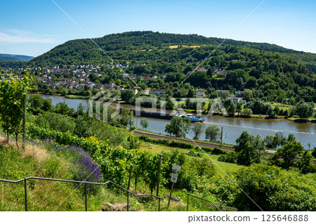 German countryside and river landscape 125646888