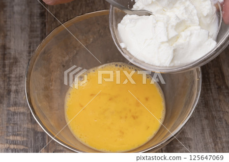 Process for making a cake using high protein Greek yogurt 125647069